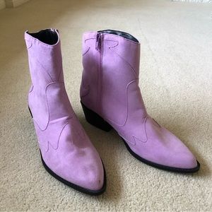 Express x Rocky Barnes booties lavender size 8